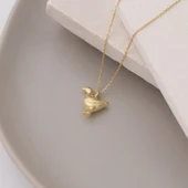 925 Ayar Gümüş Ördek Hediye Kolye thumbnail 3