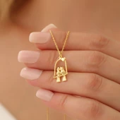 925 Ayar Gümüş Aşk Kuşları Temalı Kolye thumbnail 5