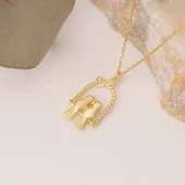 925 Ayar Gümüş Aşk Kuşları Temalı Kolye thumbnail 2