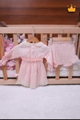 Babyhola Kız Bebek Çocuk Müslin Kopanakili Şortlu Elbise 22413 - 11
