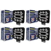 Niken Pro 8 Led Kare 3 Fonksiyonlu Off Road Sis Farı Çalışma Lambası 4 Adet 12-24V 27W - 1