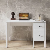 Sakura Dakar  2 çekmeceli çalışma masası  -Wood Beyaz-Minifiks Bağlantılı - 2