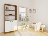 Sardes Kitaplık Amalfi-Beyaz - 2