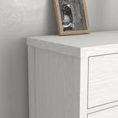 Sakura Tunis 4 çekmeceli şifonyer -Wood Beyaz-Minifiks Bağlantılı - 5