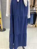 Büzgülü- Beli Lastikli Kot Etek - 2