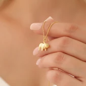 925 Ayar Gümüş Su Aygırı Kolye thumbnail 4