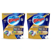 Bingo Akıllı Kapsül Pro Max Bulaşık Makinesi Tableti 40'lı x 2 Adet (80 Kapsül) - 1