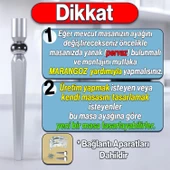 Elips Masa Dresuar Ayağı 75 cm Plastik Gümüş Gri Ayak Mutfak Yemek Masası Mobilya Ayakları Gümüş thumbnail 2