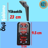 Mobilya Yükseltici Kanepe Sehpa TV Ünitesi Berjer Koltuk Ayağı 23 cm Siyah Baza Ayak thumbnail 2