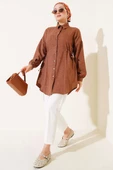 Beli Tünelli Gömlek Kahve thumbnail 2
