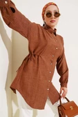 Beli Tünelli Gömlek Kahve thumbnail 1