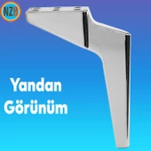 Mobilya Yükseltici Kanepe Sehpa TV Ünitesi Koltuk Ayağı 23 cm Krom Baza Ayak thumbnail 4