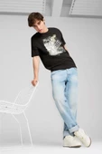Puma GRAPHICS  683213 01 Baskılı T-shirt Siyah S-XXL - 3