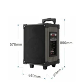 Gedi Superbass LT-912 Taşınabilir Çift Mikrofonlu Kumandalı 40 Watt Kablosuz Hoparlör thumbnail 6