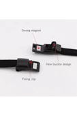 Mıknatıslı NİKEL KAPAMALI Elastik Yassı Bağcık 100 cm 1 Çift Siyah thumbnail 2