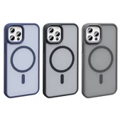 iPhone 12 Pro Kılıf Magsafe Şarj Özellikli Mat Arka Yüzey Sio Kapak thumbnail 2