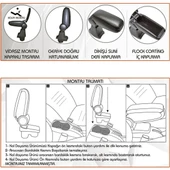 Citroen C-Elysee Araca Özel Kol Dayama Kolçak Siyah 2012+ sonrası modellere uyumlu Niken thumbnail 4