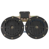 Space Dı dıt korna 12v roleli super ton büyük 13mm siyah set / SSKO63 - 1