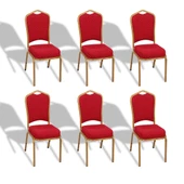 Hilton Konferans Sandalye - Kırmızı (6 Adet) - 1