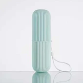 Petinka Seyahat Tipi Diş Fırçası Gözlük Makyaj Fırçası Silindir Saklama Kutusu İpli - 1