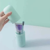 Petinka Seyahat Tipi Diş Fırçası Gözlük Makyaj Fırçası Silindir Saklama Kutusu İpli - 2