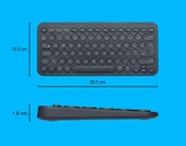 Samsung Galaxy Tab S3 SM-T827 9.7" Uyumlu Kablosuz Bluetooth Pilli Klavye Mouse Seti - Siyah thumbnail 3