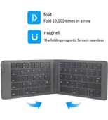 Link Axel 10.1 Uyumlu Kablosuz Bluetooth Şarjlı Katlanır Klavye - 4