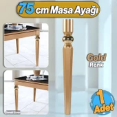 Elips Masa Dresuar Ayağı 75 cm Plastik Gold Altın Ayak Mutfak Yemek Masası Mobilya Ayakları Gold thumbnail 1