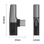 Coofbe 30W Hızlı Şarj Type-c to 3.5 MM Kulaklık Dönüştürücü Çevirici Şarj Kulaklık Adaptörü Type-c to 3.5mm - 4