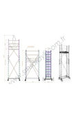 SARAYLI Aluminyum Mega Tp Platform Iskele 7511-m (2X11) (2X11) Tekerlekli 544x185x75 Cm - 2