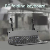 Apple iPad 9. Nesil 10.2" Uyumlu Kablosuz Bluetooth Şarjlı Kendinden Standlı Katlanır Klavye thumbnail 9