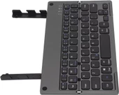 Apple iPad 9. Nesil 10.2" Uyumlu Kablosuz Bluetooth Şarjlı Kendinden Standlı Katlanır Klavye thumbnail 4