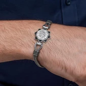 Kelimei Tevhid Hat Yazılı 925 Ayar Gümüş Erkek Bileklik thumbnail 4