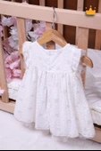 Babydola Kız Bebek Bayramlık Çiçekli Tül Detaylı Elbise 15055 - 4