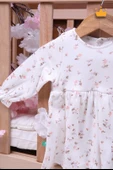 Babyhola Kız Bebek Çiçek Desenli Bandanalı Elbise 23652 thumbnail 2