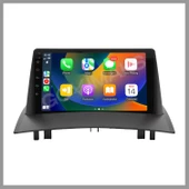 RENAULT MEGANE 2 2004-2009 UYUMLU 8 GB RAM 128 GB HAFIZA ANDROID MULTIMEDIA TEYP thumbnail 1