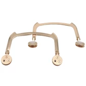 Angel Çanta Aksesuar 11x9 cm Light Gold Renk İncili Metal Çanta Tutma Sapı thumbnail 4