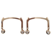 Angel Çanta Aksesuar 11x9 cm Light Gold Renk İncili Metal Çanta Tutma Sapı thumbnail 2