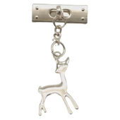 Angel Çanta Aksesuar Gümüş Renk Geyik Model Çanta Süsü thumbnail 1