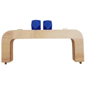 Angel Çanta Aksesuar 20 cm Açık Renk Ahşap Burs Mavi Renk Toplu thumbnail 1