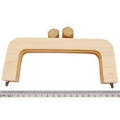 Angel Çanta Aksesuar 20 cm Açık Renk Ahşap Burs Kehribar Kahve Renk Toplu - 2