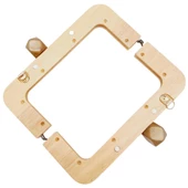 Angel Çanta Aksesuar 20 cm Açık Renk Ahşap Burs Kehribar Kahve Renk Toplu - 4