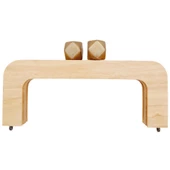 Angel Çanta Aksesuar 20 cm Açık Renk Ahşap Burs Kehribar Kahve Renk Toplu - 1