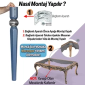 4 Adet Elips Masa Dresuar Ayağı 75 cm Plastik Antrasit Ayak Mutfak Yemek Masası Mobilya Ayakları thumbnail 5