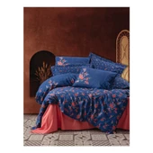 Cotton Box Feminen Çift Kişilik Nevresim Takımı Emery Lacivert - 1