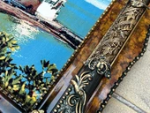 Riviera'da Bir Gün Adlı İran Tebriz Halı Tablo 123x73cm - Duvar Halı Kilim Tablo - 8