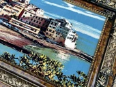Riviera'da Bir Gün Adlı İran Tebriz Halı Tablo 123x73cm - Duvar Halı Kilim Tablo - 3