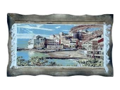 Riviera'da Bir Gün Adlı İran Tebriz Halı Tablo 123x73cm - Duvar Halı Kilim Tablo - 9