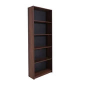 Modern 5 Raflı Kitaplık-Koyu Ceviz (Oslo Ceviz) 64x182x26 cm - 1