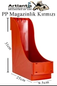 Plastik Magazinlik 1 Adet Plastik Kutu Klasörü Magazinlik A4 Dosya ve Masa Düzenleyici Sınıf Ev Ofis - 6